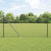 vidaXL Fence Post Grey 10 x 1.4 m (40 x 40 mm mesh) Steel and PVC