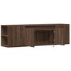 vidaXL TV Wall Cabinet with LED Lights Brown Oak 135x31x39.5 cm