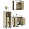 vidaXL 3 Piece Bathroom Furniture Set Sonoma Oak Engineered Wood
