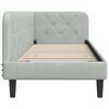 vidaXL Corner Bed Frame with Headboard Light Grey 80 x 200 cm Velvet