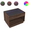 vidaXL Coffee Table with Infinity LED Brown Oak 70x50x50 cm