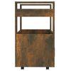 vidaXL Kitchen Trolley Smoked Oak 60x45x80 cm Engineered Wood