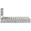 vidaXL Storage Bed with Drawer Grey Sonoma 75 x 190 cm Engineered Wood