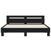 vidaXL Bed Frame without Mattress Black 200x200 cm