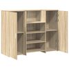 vidaXL Reception Desk Sonoma Oak 135x50x103.5 cm Engineered Wood