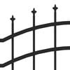 vidaXL Garden Fence with Spear Top Black 239x150 cm Powder-coated Steel