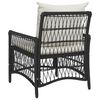 vidaXL Garden Chair Black 60 x 70 x 78cm Poly Rattan