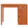 vidaXL Desk with Drawer Wax Brown 100 x 50 x 74 cm Solid Pine Wood