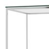vidaXL Side Table Silver 120x40x78 cm Stainless Steel and Glass