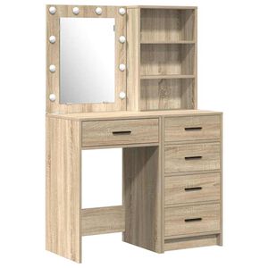 vidaXL Dressing Table 2 pcs Brown 50 x 41 x 135 cm Engineered wood