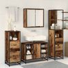vidaXL Bathroom Furniture Set with Door 4 pcs Old Wood Engineered Wood