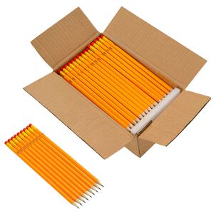 vidaXL HB Pencils 1000 pcs &Oslash; 0.7 x 18.5 cm Yellow Solid Poplar Wood