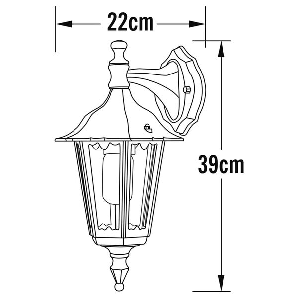 KONSTSMIDE Wall Light Firenze Down Matte Black