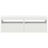 vidaXL TV Cabinets with LED Lights 2 pcs White 60x35x40 cm