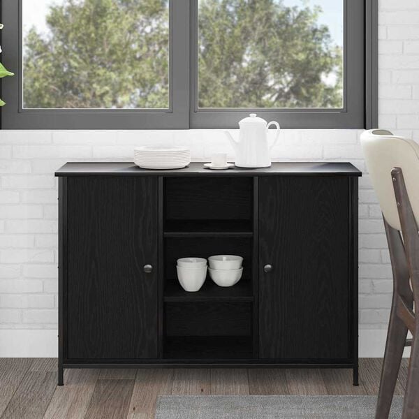 vidaXL Sideboard Black Oak 100 x 35 x 70 cm