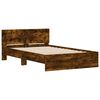 vidaXL Bed Frame without Mattress Smoked Oak 120x200 cm