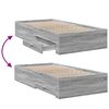 vidaXL Bed Frame with Drawers without Mattress Grey Sonoma 90x190 cm Single