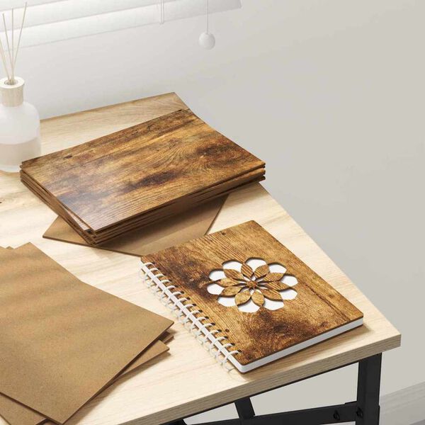 vidaXL Decor Panels 50 pcs Smoked Oak 15 x 21 x 0.27 cm