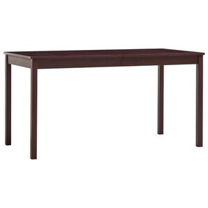 vidaXL Dining Table Dark Brown 140x70x73 cm Pinewood