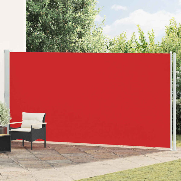 vidaXL Patio Retractable Side Awning 200x600 cm Red