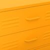 vidaXL Chest of Drawers Mustard Yellow 80x35x101.5 cm Steel