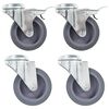vidaXL Bolt Hole Swivel Casters 4 pcs 75 mm