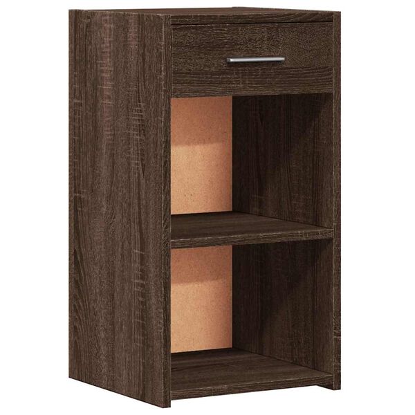 vidaXL Bedside Cabinet Brown Oak 35x34x65 cm Engineered Wood