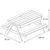 TRIGANO Kids Play Picnic Table Picsand 100x97x57 cm J-JOU054
