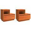 vidaXL Bedside Cabinet 2 pcs Wax Brown 60 x 34 x 51 cm Engineered Wood