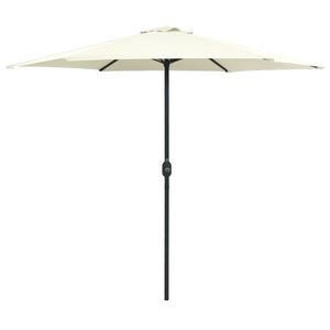 vidaXL Garden Parasol with Aluminium Pole 270x246 cm Sand White