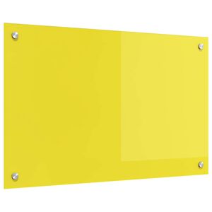 vidaXL Kitchen Backsplash Yellow 80 x 50 cm Tempered Glass