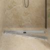 vidaXL Shower Drain Line Design with 360&deg; Siphon Silver 100 cm