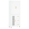 vidaXL Highboard White 69,5x34x180 cm Engineered Wood