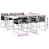 vidaXL 7 Piece Garden Dining Set Black Poly Rattan