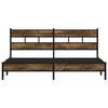 vidaXL Metal Bed Frame without Mattress Smoked Oak 200x200 cm