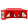 vidaXL Folding Party Tent with Sidewalls Red 3x6 m