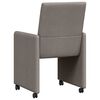 vidaXL Dining Chairs with Wheels 2 pcs Taupe 57 x 66 x 94 cm Fabric