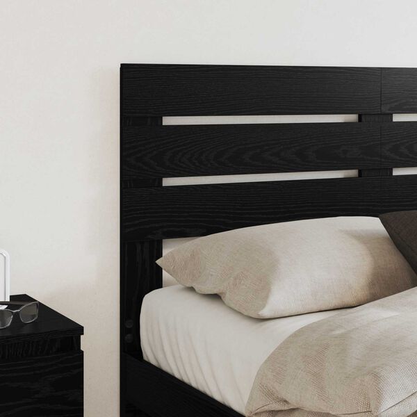 vidaXL Headboard Black Oak 120 cm Engineered wood