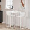 vidaXL Bar Table White 60 x 60 x 105 cm Solid Pine Wood