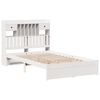 vidaXL Bookcase Bed without Mattress White 135x190cm Double Solid Wood Pine
