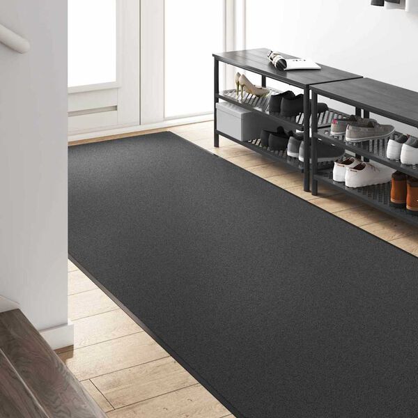 vidaXL Doormat Anthracite and Black 120 x 350 cm Polyamide and PVC