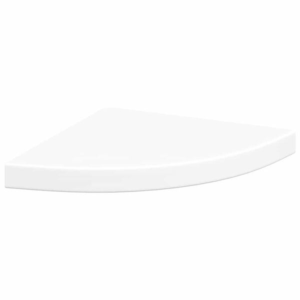 vidaXL Floating Corner Shelf White 35x35x3.8 cm MDF