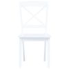 vidaXL Dining Chairs 2 pcs White Solid Rubber Wood