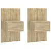 vidaXL Wall-mounted Bedside Cabinets 2 pcs Sonoma Oak