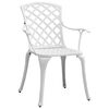 vidaXL 5 Piece Garden Dining Set White Cast Aluminium