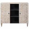 vidaXL Sideboard with Shelf White 90 x 33.5 x 75 cm Solid Mango Wood