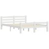 vidaXL Bed Frame without Mattress White Solid Wood Pine 140x200 cm