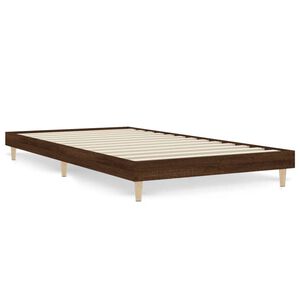 vidaXL Bed Frame without Mattress Brown Oak 100x200 cm Engineered Wood