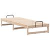 vidaXL Bed Frame with Carry Handles Brown Solid pine wood
