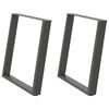 vidaXL Dining Table Legs U-Shaped 2 pcs Anthracite 80x(72-73) cm Steel